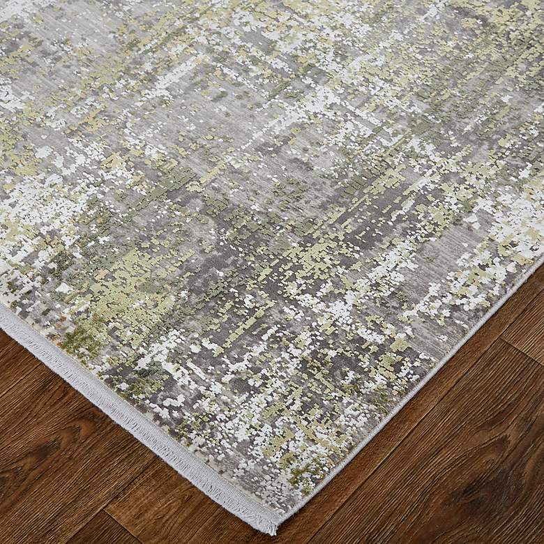 Image 3 Cadiz 39FXF 4'10"x7'10" Olive Gray and Jade Green Area Ru more views