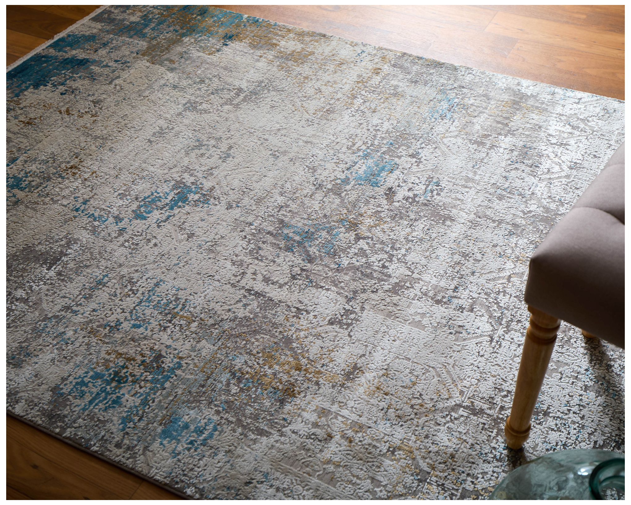 Image 2 Cadiz Abstract Indoor Ivory Area Rug 3889F 7'-9" x 11' more views