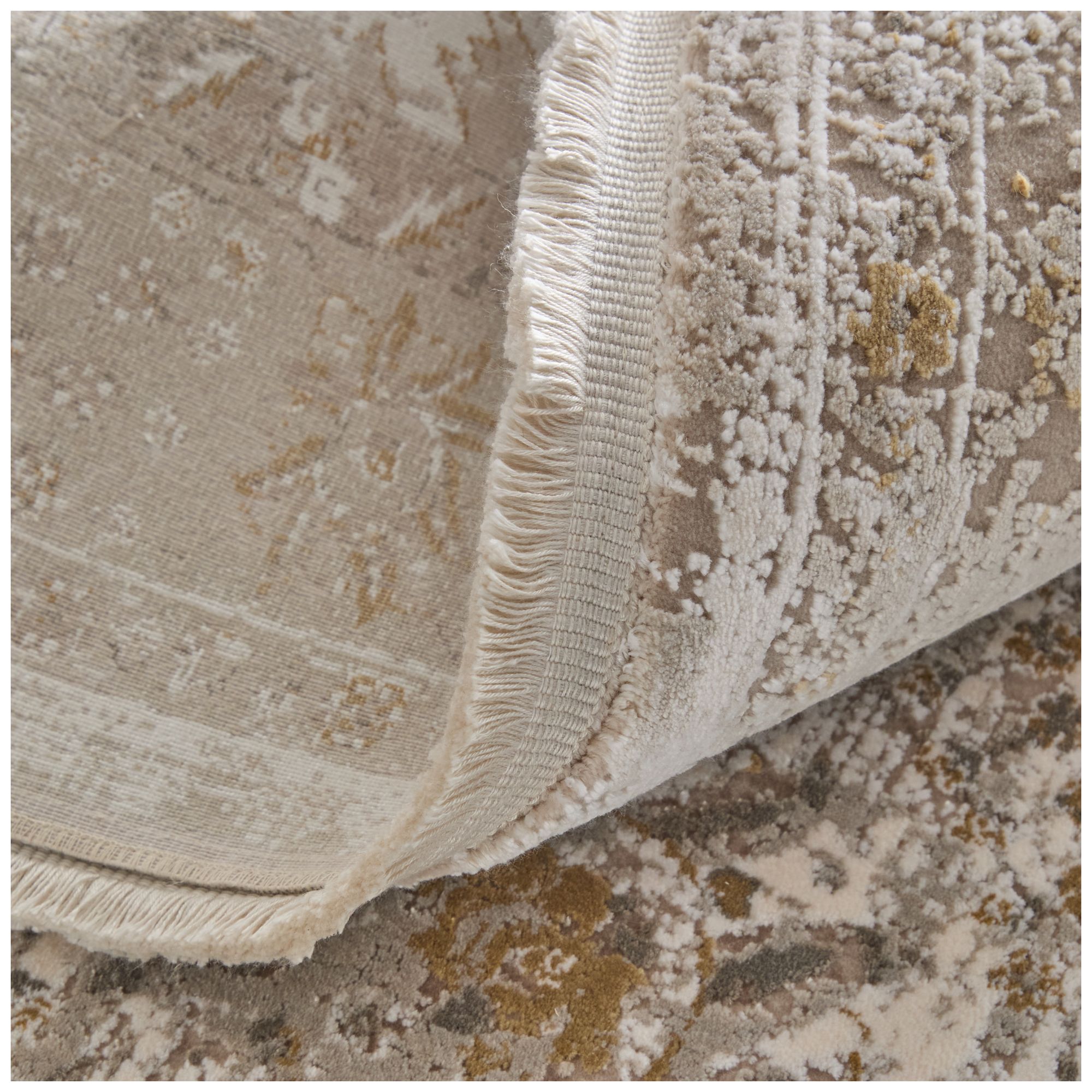 Cadiz Floral & Botanical Indoor Ivory Area Rug 39SZF 6'-6" x 9'-6"