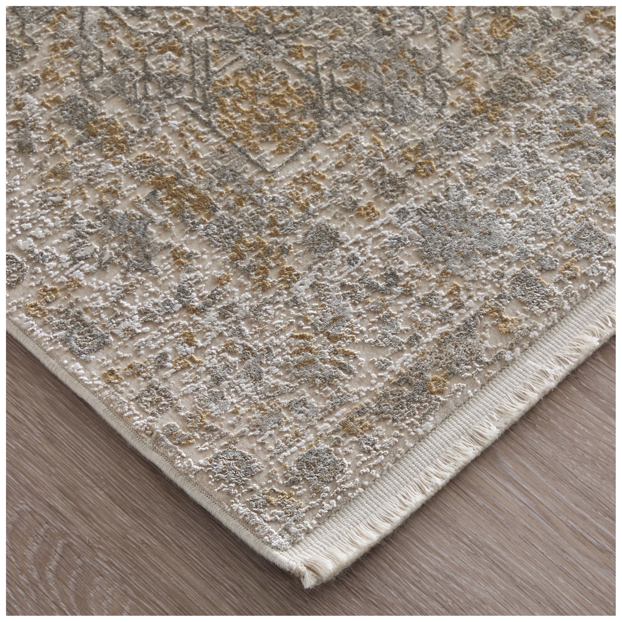 Image 4 Cadiz Medallion Indoor Ivory Area Rug 39T0F 6'-6" x 9'-6" more views