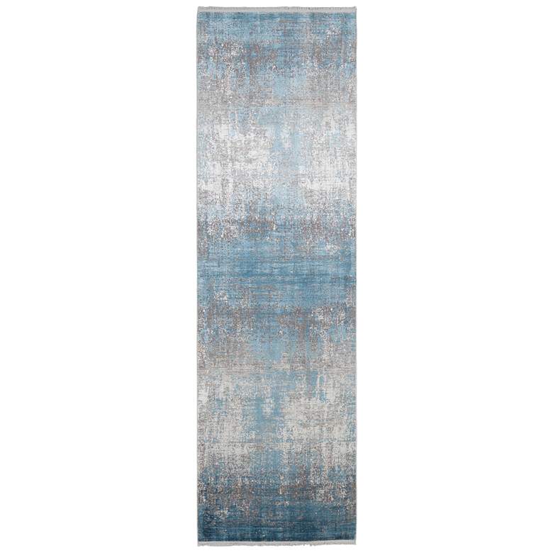 Image 1 Cadiz Modern Abstract Soft Indoor Blue Area Rug 39FWF