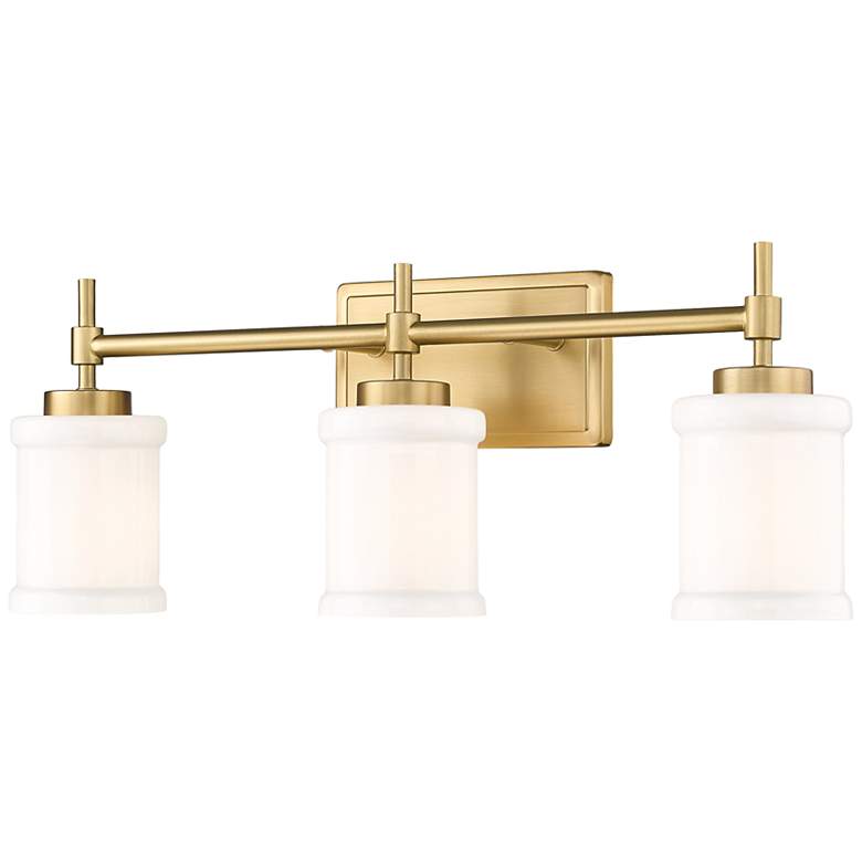 Image 1 Cadoc 23 1/2" Wide Modern Gold 3-Light Vanity Bath Light