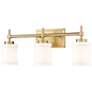 1_Cadoc 23 1/2" Wide Modern Gold 3-Light Vanity Bath Light