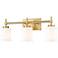 Cadoc 23 1/2" Wide Modern Gold 3-Light Vanity Bath Light