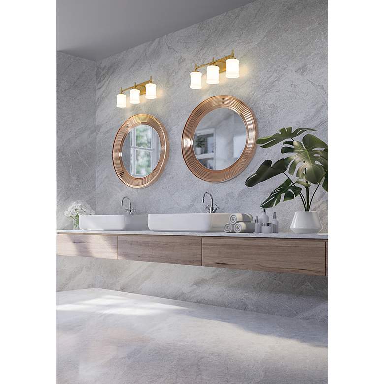 Image 2 Cadoc 23 1/2" Wide Modern Gold 3-Light Vanity Bath Light more views