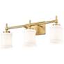 4_Cadoc 23 1/2" Wide Modern Gold 3-Light Vanity Bath Light more views