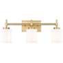 5_Cadoc 23 1/2" Wide Modern Gold 3-Light Vanity Bath Light more views