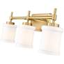 6_Cadoc 23 1/2" Wide Modern Gold 3-Light Vanity Bath Light more views
