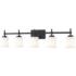 Cadoc 40 1/2" Wide Matte Black 5-Light Bath Light