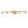 Cadoc 40 1/2" Wide Modern Gold 5-Light Vanity Bath Light