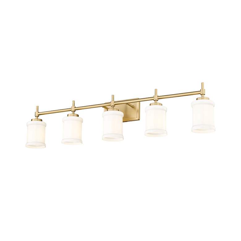 Image 6 Cadoc 40 1/2" Wide Modern Gold 5-Light Vanity Bath Light more views