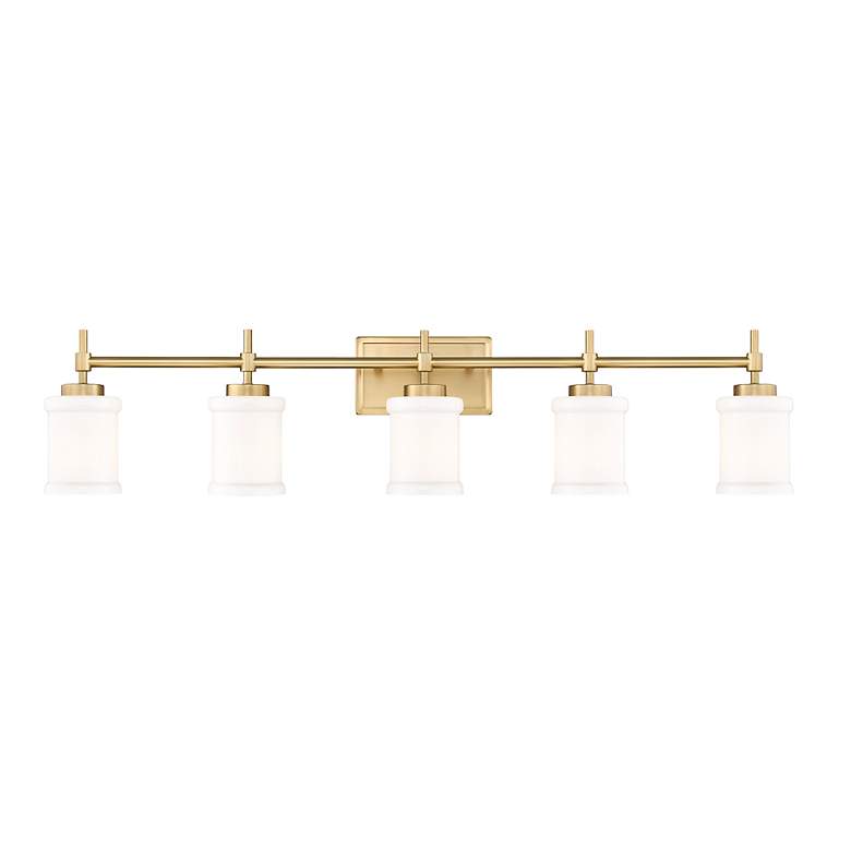 Image 7 Cadoc 40 1/2" Wide Modern Gold 5-Light Vanity Bath Light more views