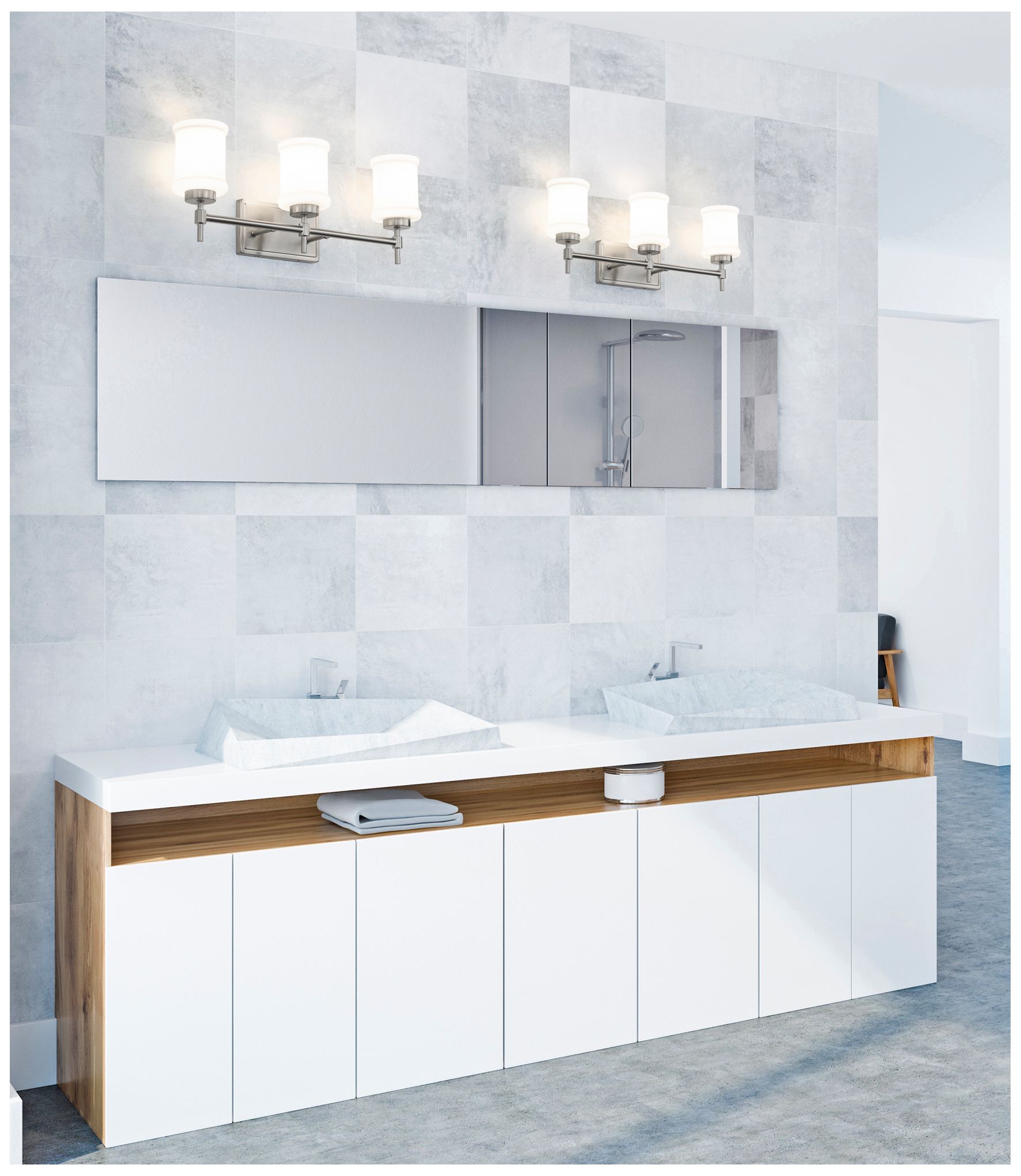 Image 3 Cadoc by Z-Lite Brushed Nickel 23.5 inch 3 Light Vanity more views