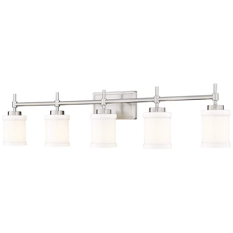 Image 1 Cadoc by Z-Lite Brushed Nickel 40.5 inch 5 Light Vanity