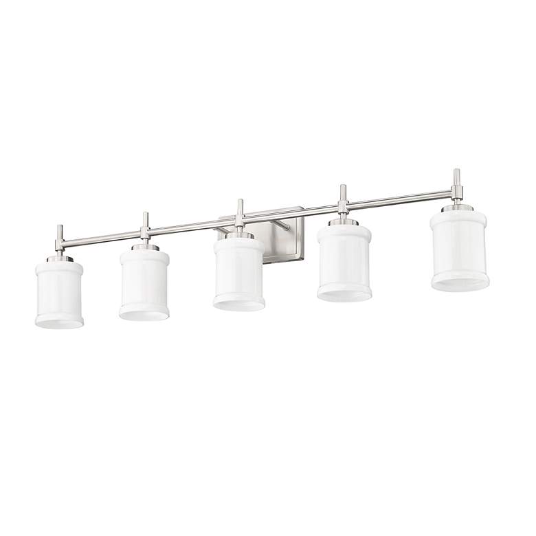 Image 7 Cadoc by Z-Lite Brushed Nickel 40.5 inch 5 Light Vanity more views