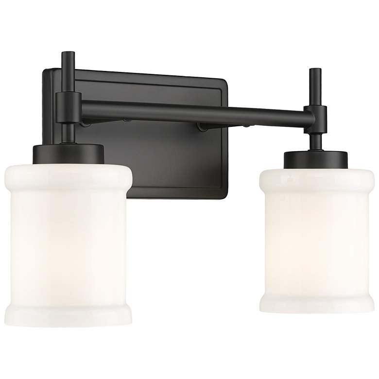 Image 1 Cadoc by Z-Lite Matte Black 15 inch 2 Light Vanity