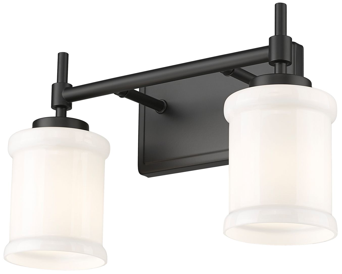 Image 4 Cadoc by Z-Lite Matte Black 15 inch 2 Light Vanity more views