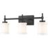 Cadoc by Z-Lite Matte Black 23.5 inch 3 Light Vanity
