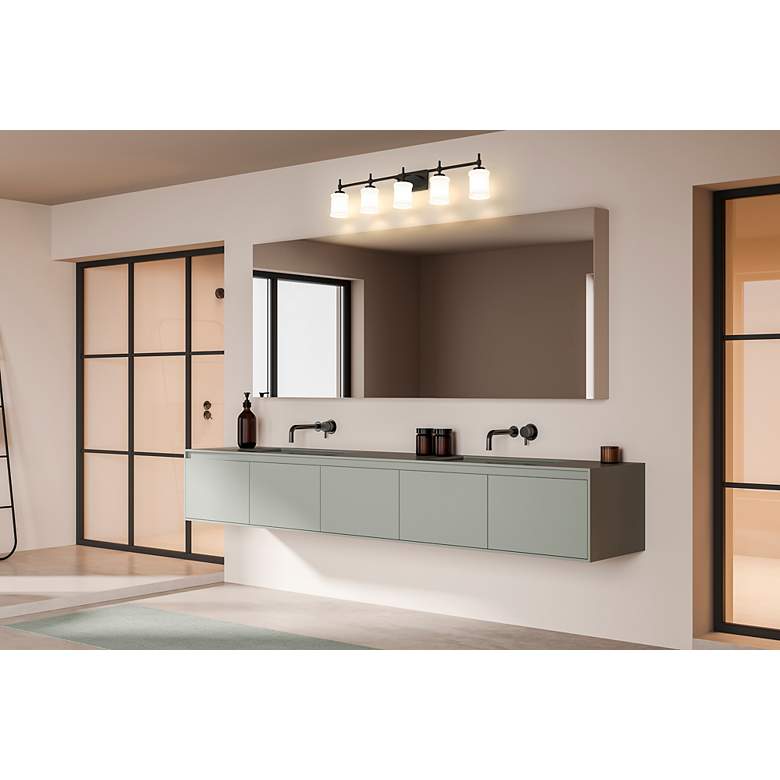 Image 3 Cadoc by Z-Lite Matte Black 40.5 inch 5 Light Vanity more views