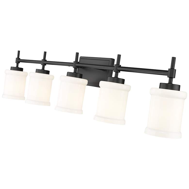 Image 7 Cadoc by Z-Lite Matte Black 40.5 inch 5 Light Vanity more views