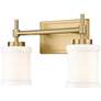 2_Cadoc by Z-Lite Modern Gold 15 inch 2 Light Vanity