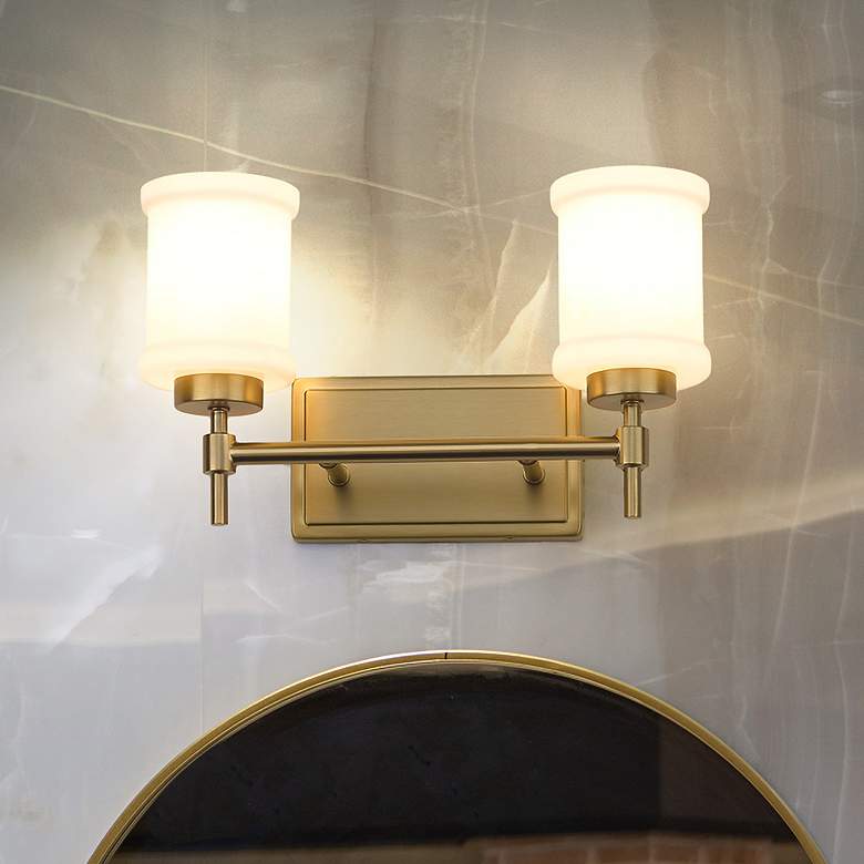 Image 1 Cadoc by Z-Lite Modern Gold 15 inch 2 Light Vanity