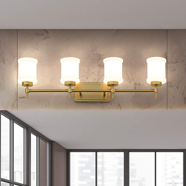 Image 1 Cadoc by Z-Lite Modern Gold 31.5 inch 4 Light Vanity