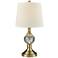 Cadogan 19" High Antique Brass and Crystal Accent Table Lamp