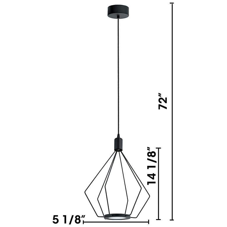 Image 2 Cados LED Geometric Pendant Black Finish more views
