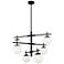 Caelia 30" Wide 6 Light Matte Black Chandelier