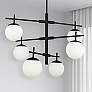 1_Caelia 30" Wide 6 Light Matte Black Chandelier