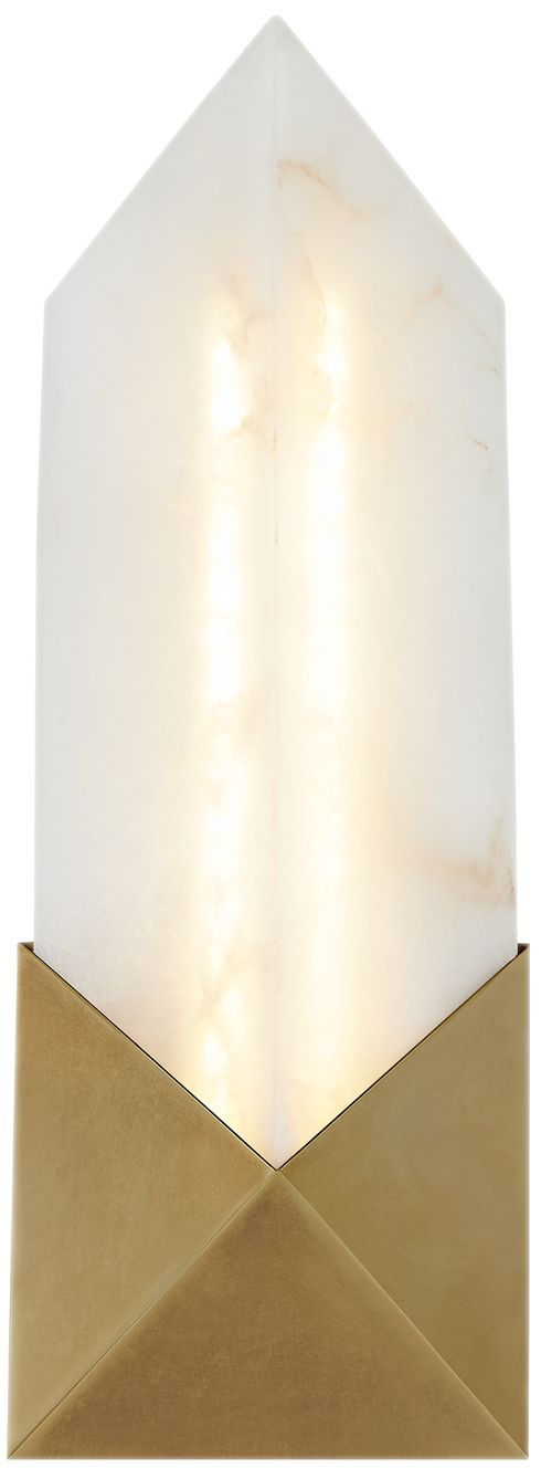 Image 2 Caesar 12" High Vintage Brass LED Wall Sconce