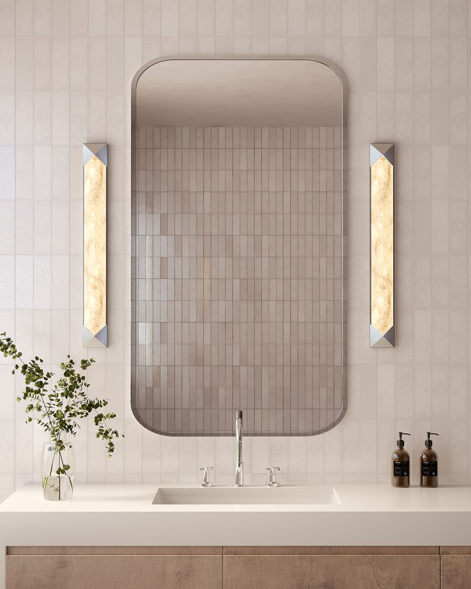 Image 3 Caesar 25" High Polished Nickel LED Wall Sconce more views