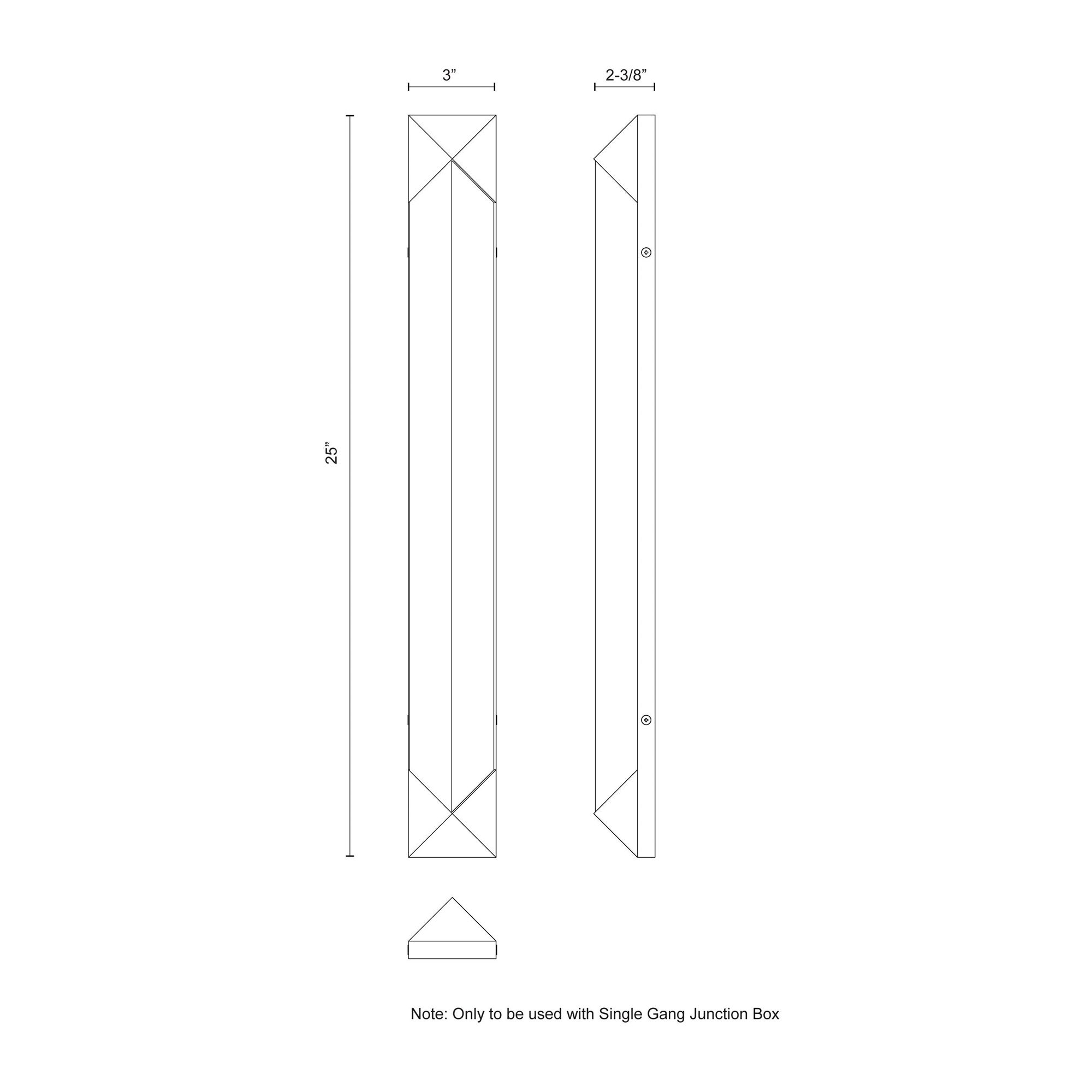 Caesar 25" High Urban Bronze LED Wall Sconce