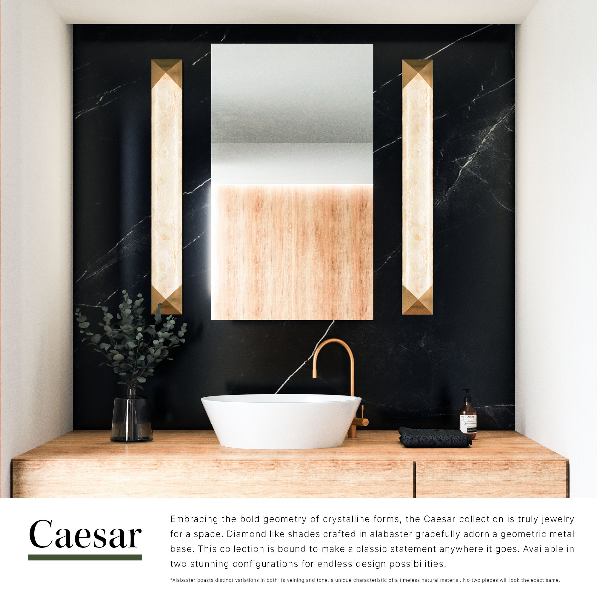 Image 5 Caesar 25" High Vintage Brass LED Wall Sconce more views