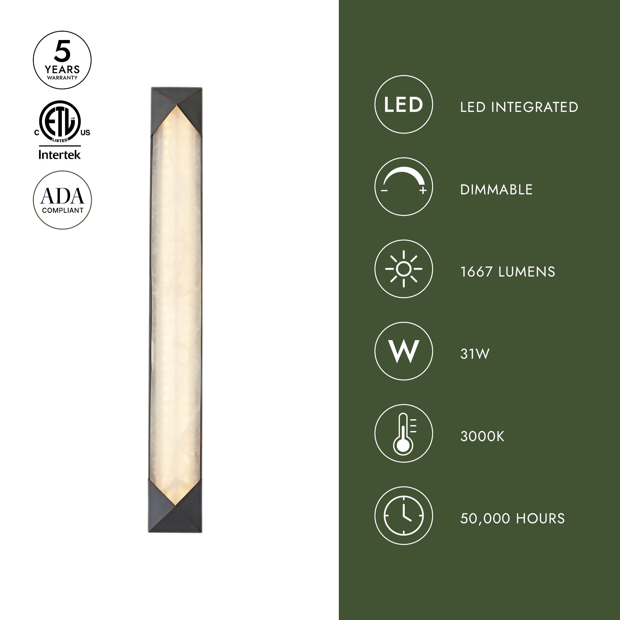 Image 6 Caesar 25" High Vintage Brass LED Wall Sconce more views