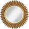 Caesar Antique Gold Leaves 32" Round Mirror