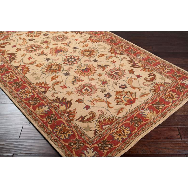 Image 3 Caesar CAE-1001 5&#39;x8&#39; Camel and Burnt Orange Area Rug more views