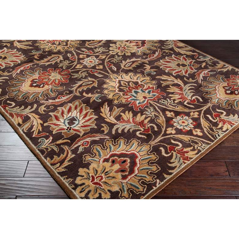 Image 3 Caesar CAE-1028 5'x8' Dark Brown and Garnet Area Rug more views