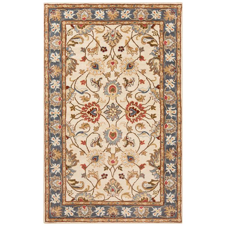Image 2 Caesar CAE-1125 5'x8' Bright Yellow and Denim Area Rug