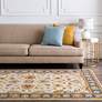 1_Caesar CAE-1125 5'x8' Bright Yellow and Denim Area Rug