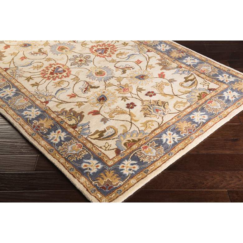 Image 3 Caesar CAE-1125 5'x8' Bright Yellow and Denim Area Rug more views
