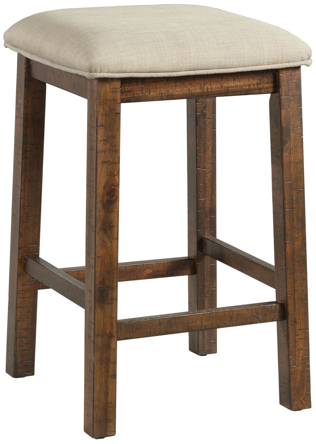 Caesar Walnut Wood 4-Piece Occasional Table and Stool Set