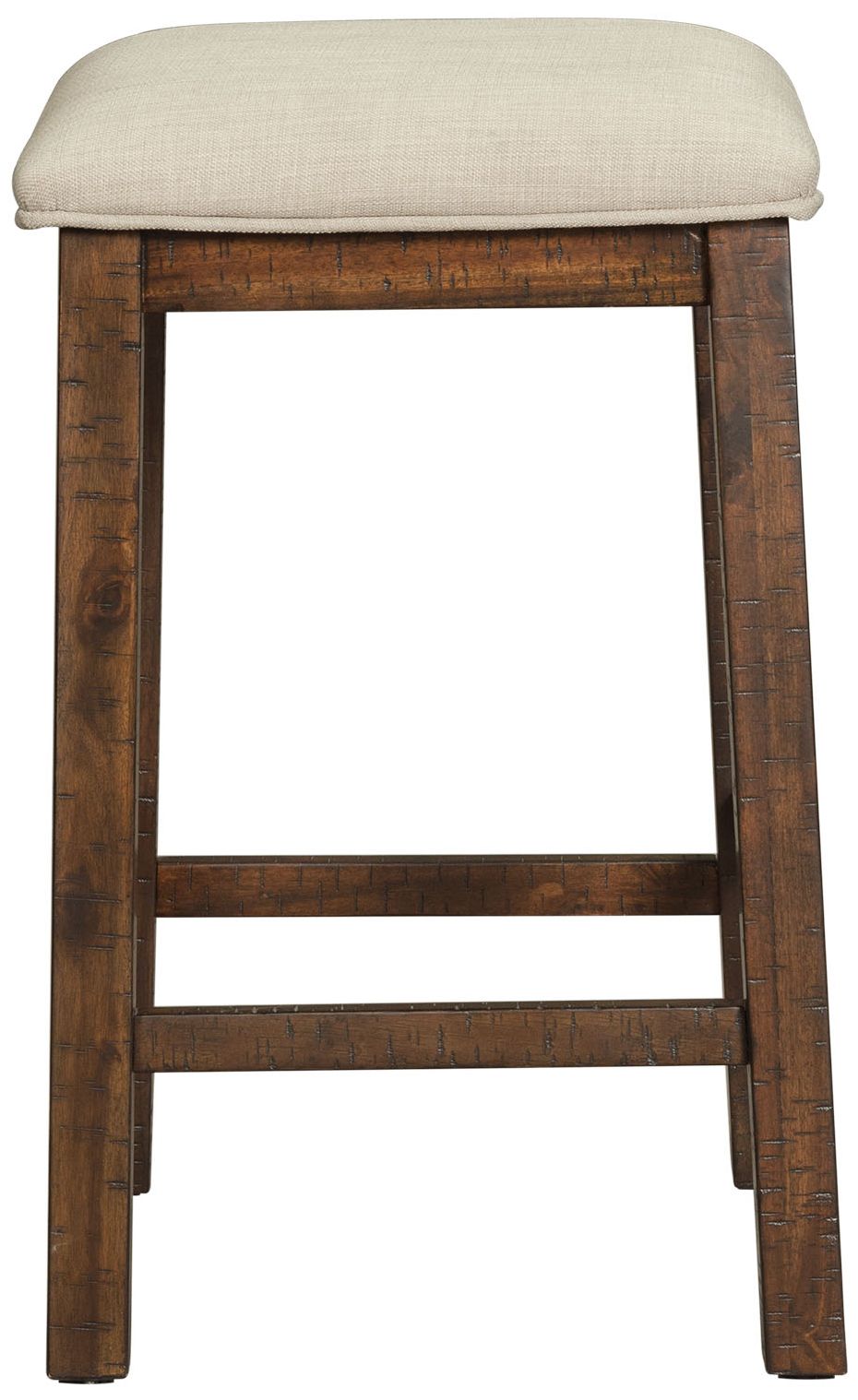 Caesar Walnut Wood 4-Piece Occasional Table and Stool Set