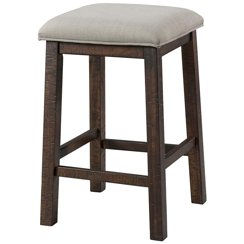 Image 6 Caesar Walnut Wood 4-Piece Occasional Table and Stool Set more views