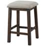 6_Caesar Walnut Wood 4-Piece Occasional Table and Stool Set more views