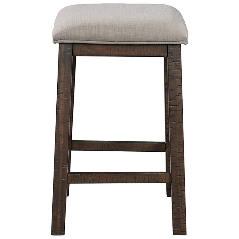 Image 7 Caesar Walnut Wood 4-Piece Occasional Table and Stool Set more views