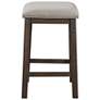 7_Caesar Walnut Wood 4-Piece Occasional Table and Stool Set more views