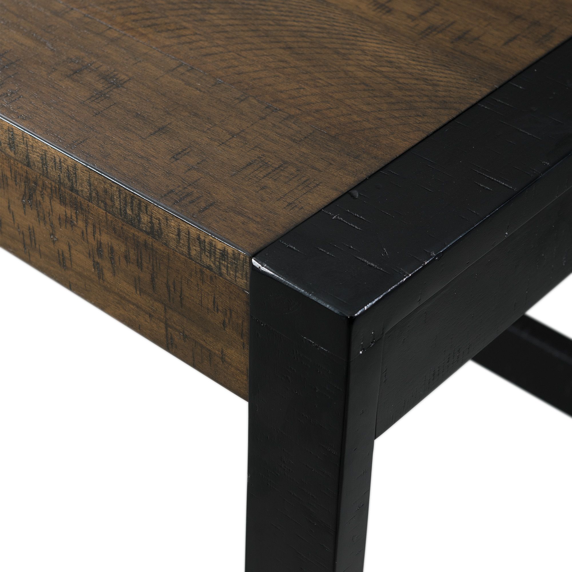 Caesar Walnut Wood 4-Piece Occasional Table and Stool Set