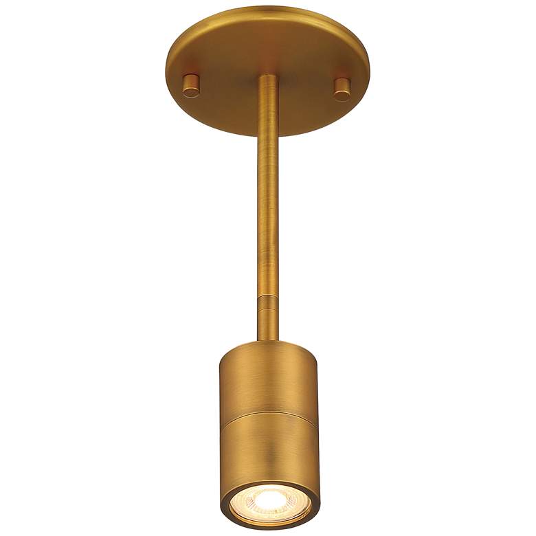 Image 4 Cafe 2 1/2" Wide Brushed Brass LED Wall/Ceiling Spotlight more views